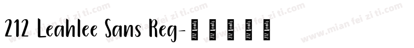 212 Leahlee Sans Reg字体转换